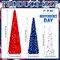 6-Piece 4th of July Red, White & Blue Glitter Cone Trees – Patriotic Table Centerpiece Decorations for Independence Day, Memorial Day, Veterans Day, Party, Home, Kitchen, and Shelf Display